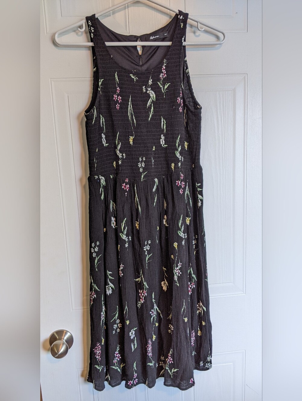 Reitmans Black Floral Sleeveless Dress Size Small